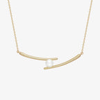 Minimalist Imitation Pearl Chopstick Clavicle Necklace for Women, Trendy Niche Design