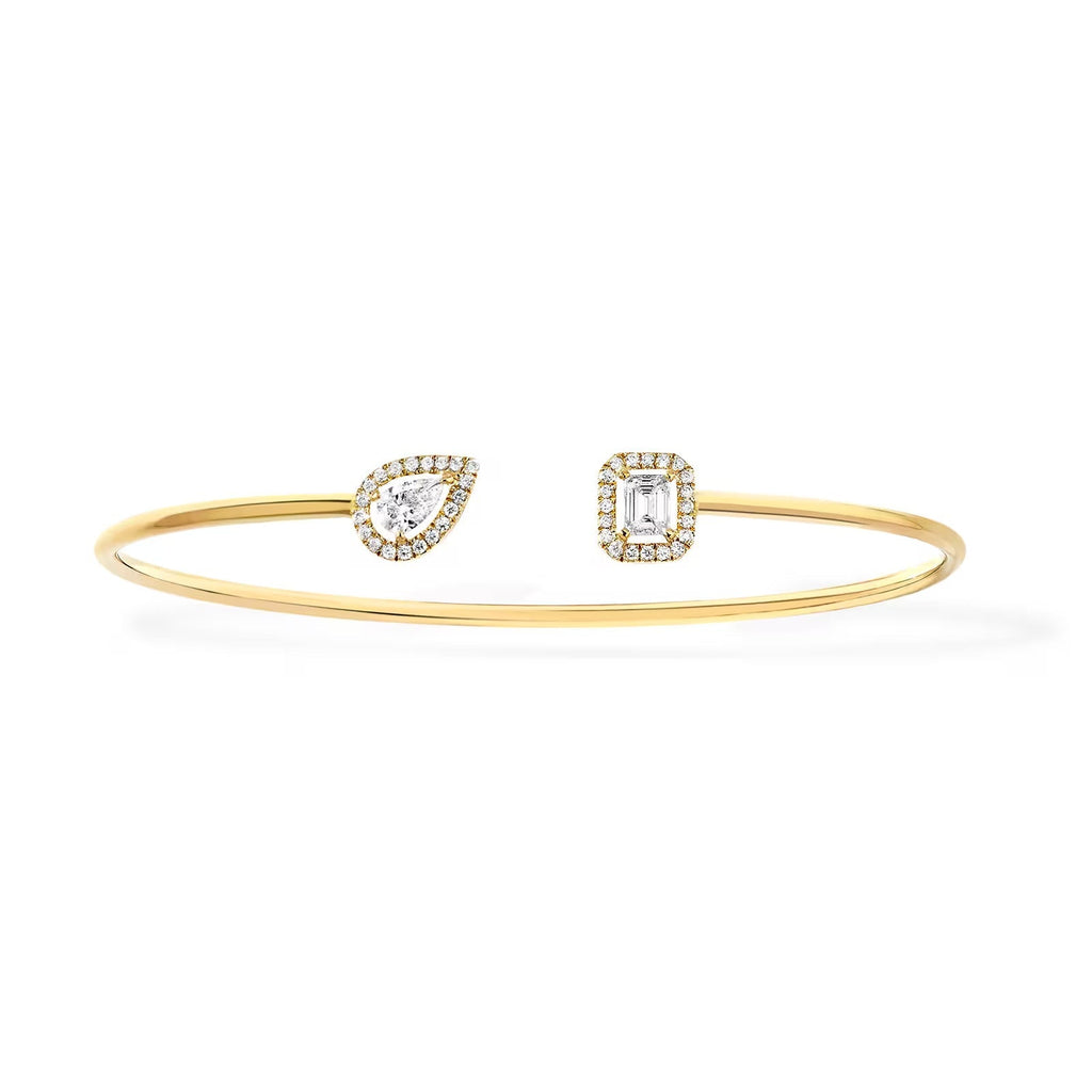 [Twinkle jewelrys]JONC FLEX MY TWIN TOI & MOI SILVER DIAMOND BRACELET
