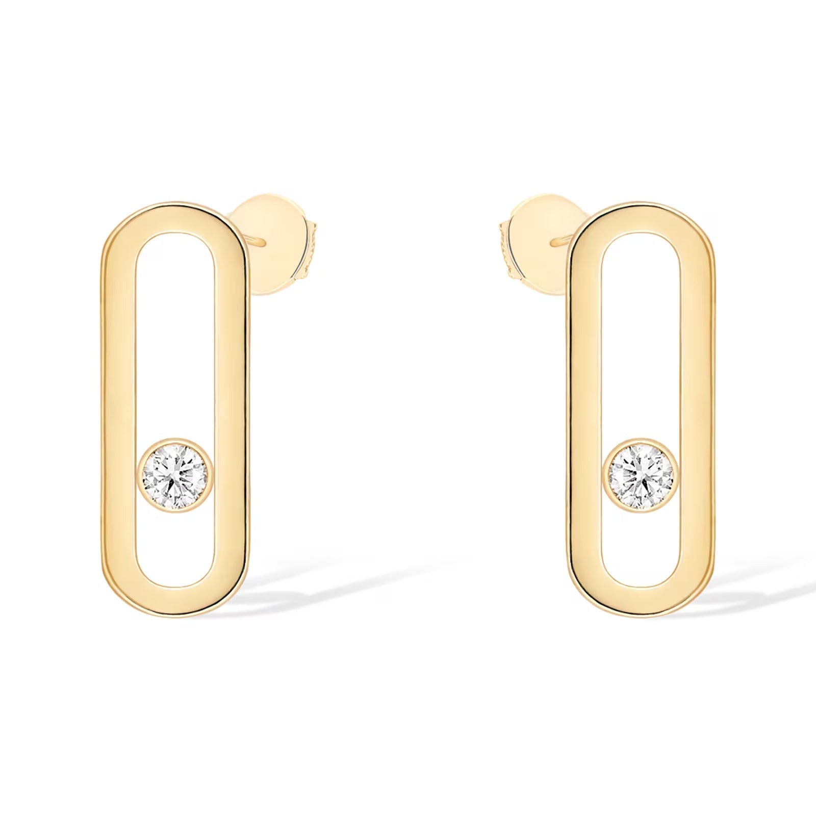 [Twinkle jewelrys]MOVE UNO SMALL 1 DIAMOND EARRINGS