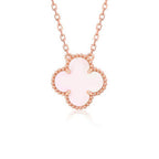 ¡®Twinkle jewelry¡¯CLOVER 15MM PINK MOTHER-OF-PEARL SINGLE FLOWER NECKLACE