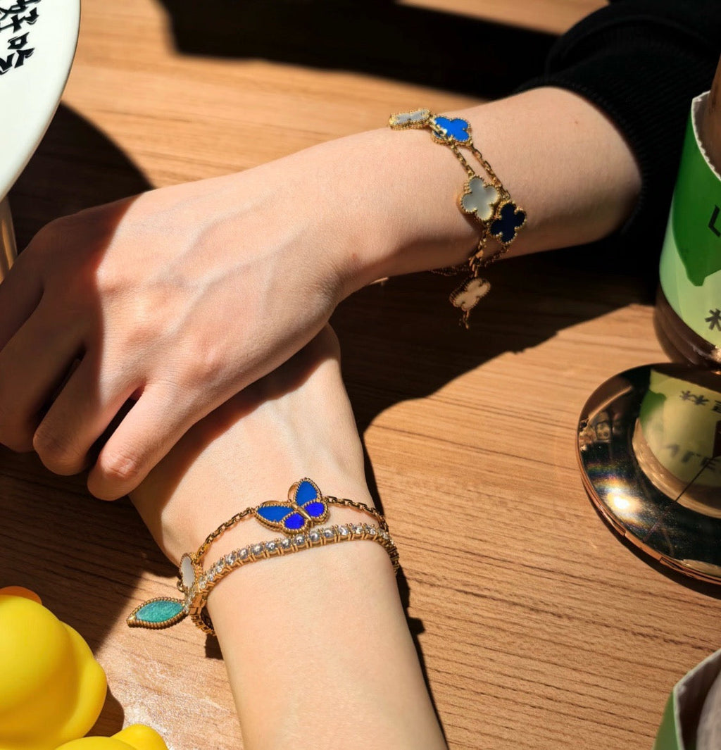 [Twinkle JURI]LUCKY SPRING BUTTERFLY 5 MOTIF BRACELET