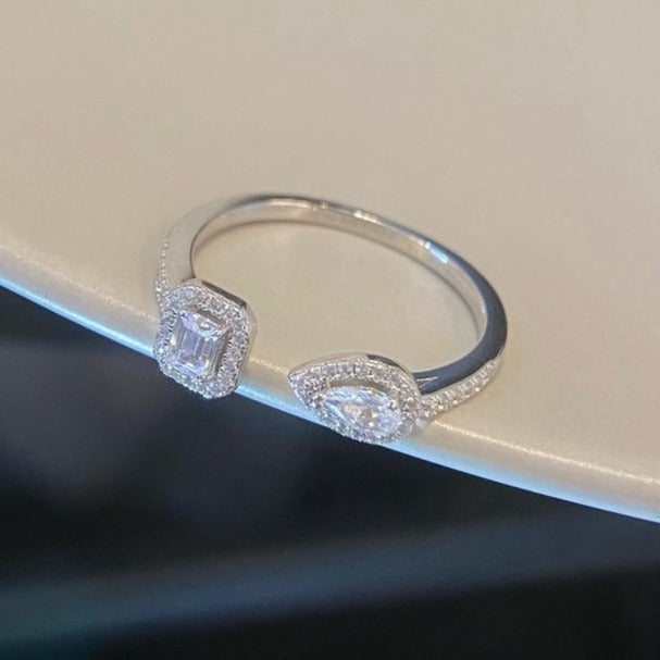 [Twinkle jewelrys]MY TWIN TOI & MOI SILVER DIAMOND RING