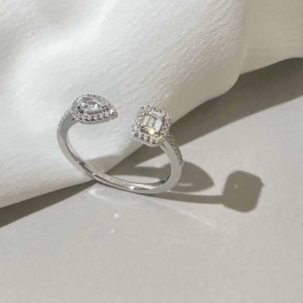 [Twinkle jewelrys]MY TWIN TOI & MOI SILVER DIAMOND RING