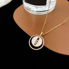 [Twinkle jewelrys]LUCKY MOVE MM NACRE BLANCHE DIAMOND NECKLACE