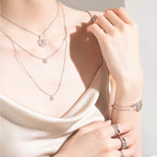 [Twinkle jewelrys]LUCKY MOVER PM PAVED NECKLACE