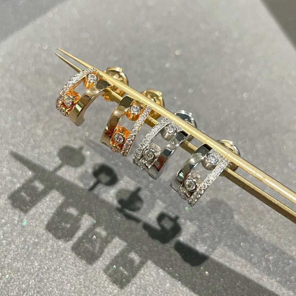 [Twinkle jewelrys]MOVE ROMANE EARRINGS DIAMOND