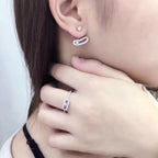 [Twinkle jewelrys]MOVE UNO SILVER DIAMOND EARRINGS