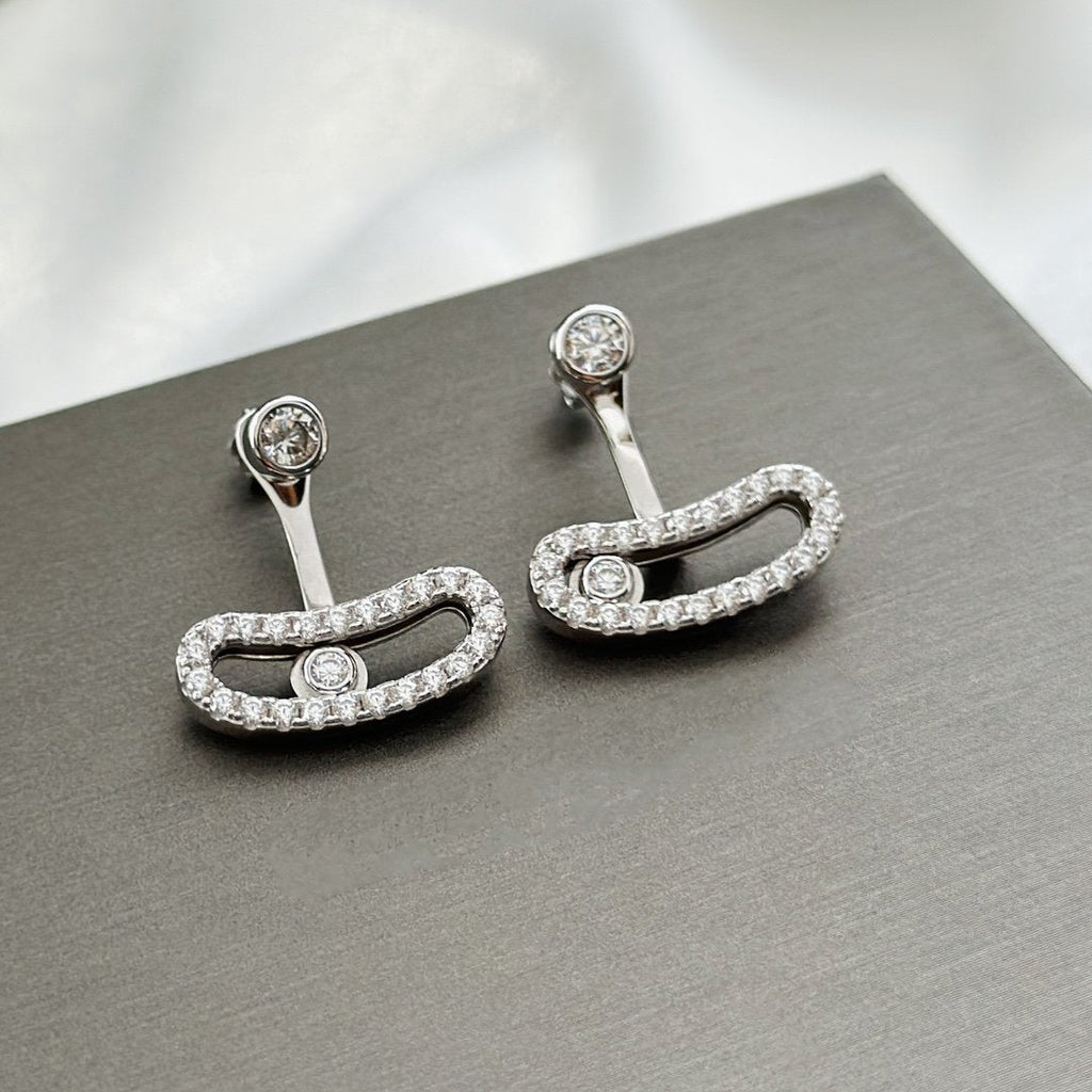 [Twinkle jewelrys]MOVE UNO SILVER DIAMOND EARRINGS