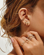 [Twinkle jewelrys]CREOLES MOVE UNO MINI 1 DIAMOND EARRINGS