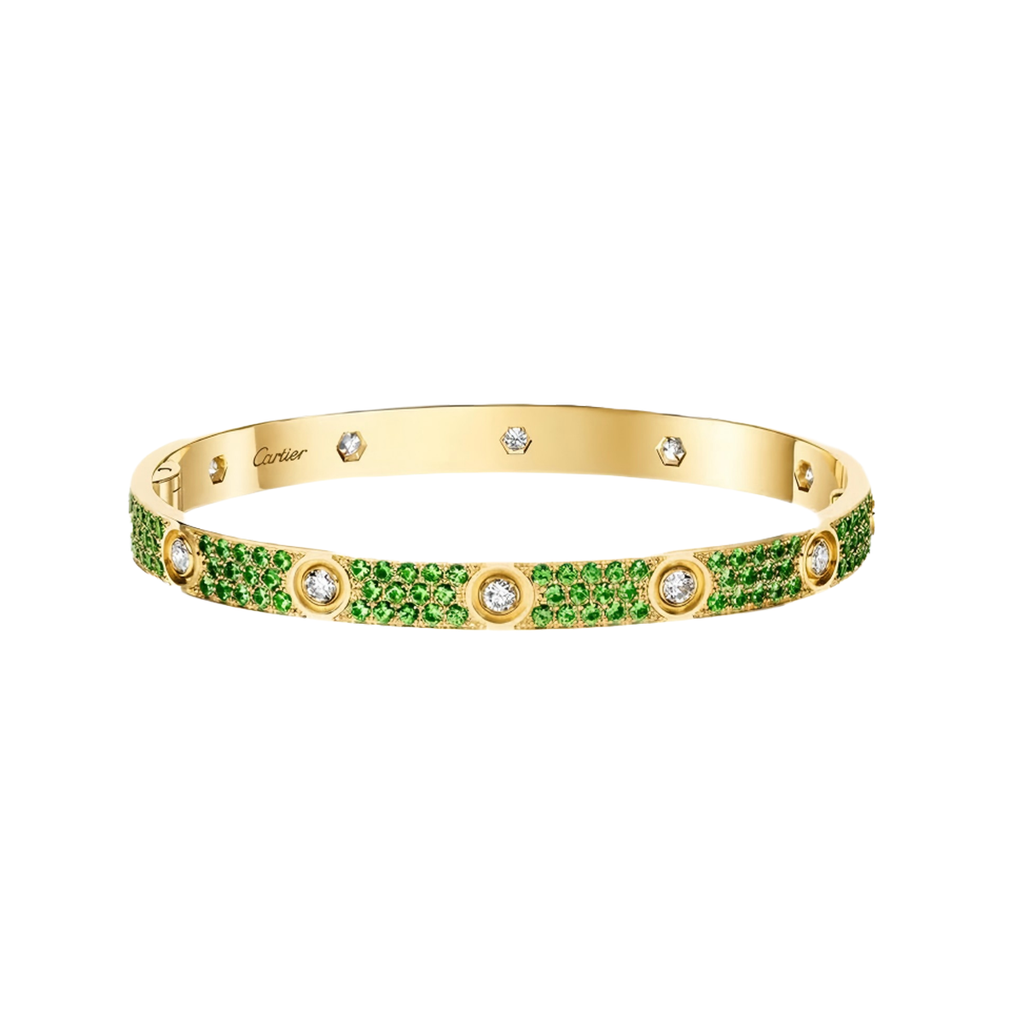 [Twinkle JURI]2026 PAVE GEMSTONE LOVE BRACELET 6.1MM 10 DIAMONDS