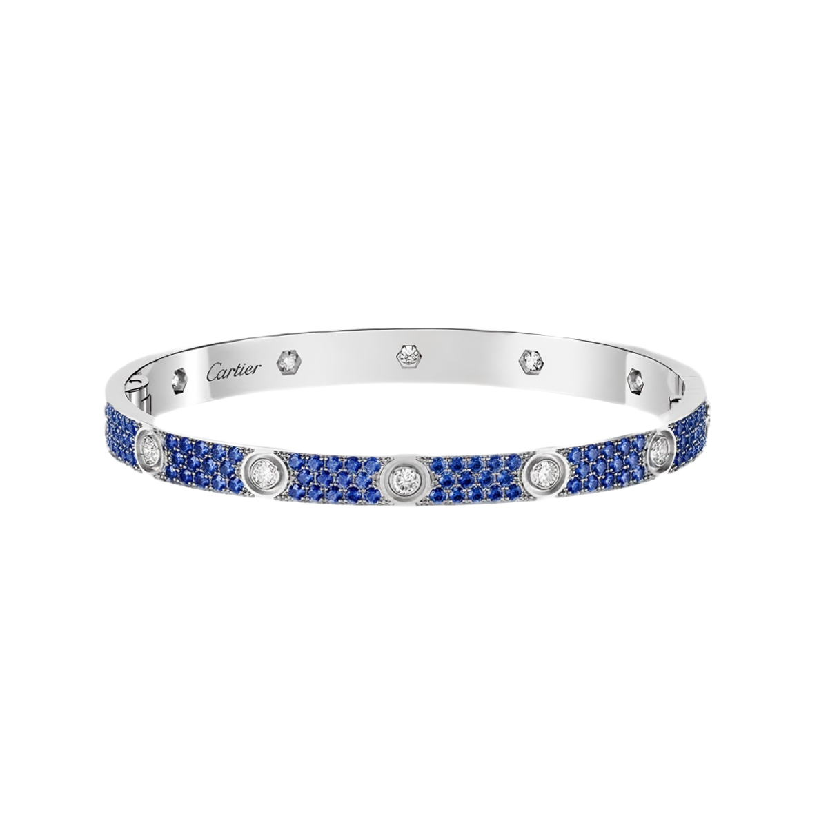 [Twinkle JURI]2026 PAVE GEMSTONE LOVE BRACELET 6.1MM 10 DIAMONDS
