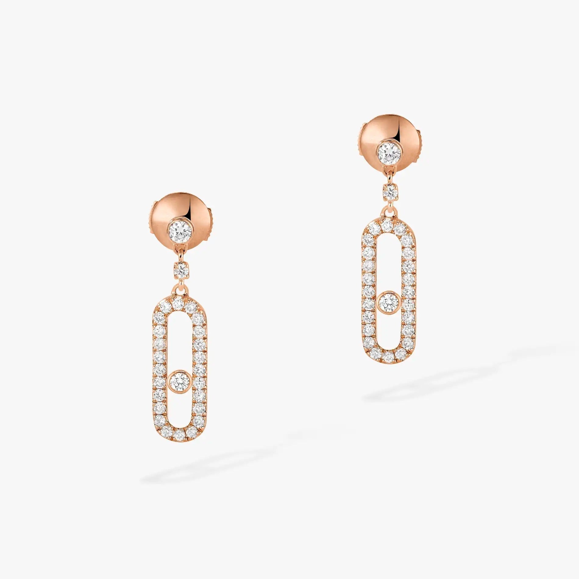 [Twinkle jewelrys]DORMEUSES MOVE UNO DIAMOND EARRINGS