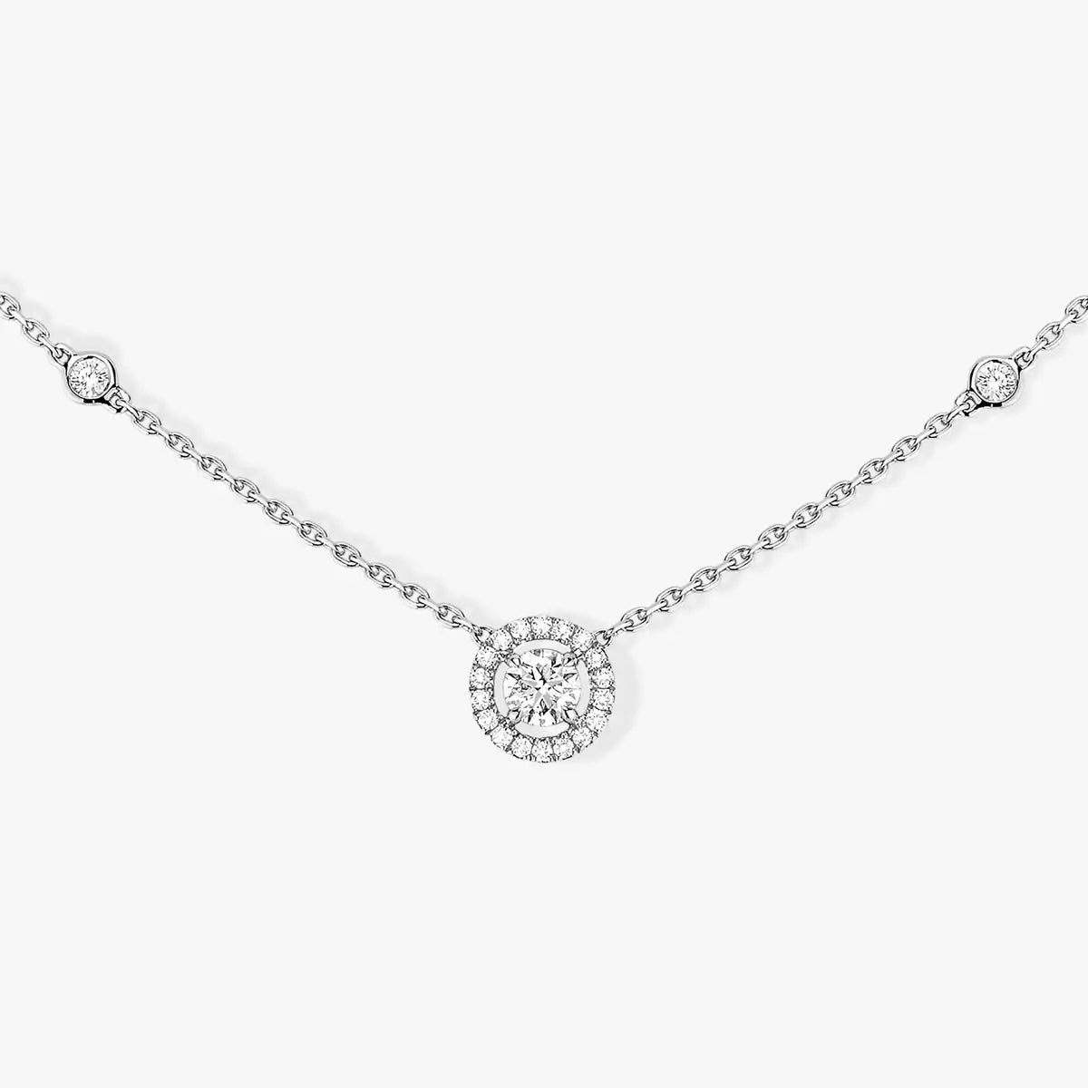 [Twinkle jewelrys]Diamond Necklace 0,20ct Brilliant Shape Joy