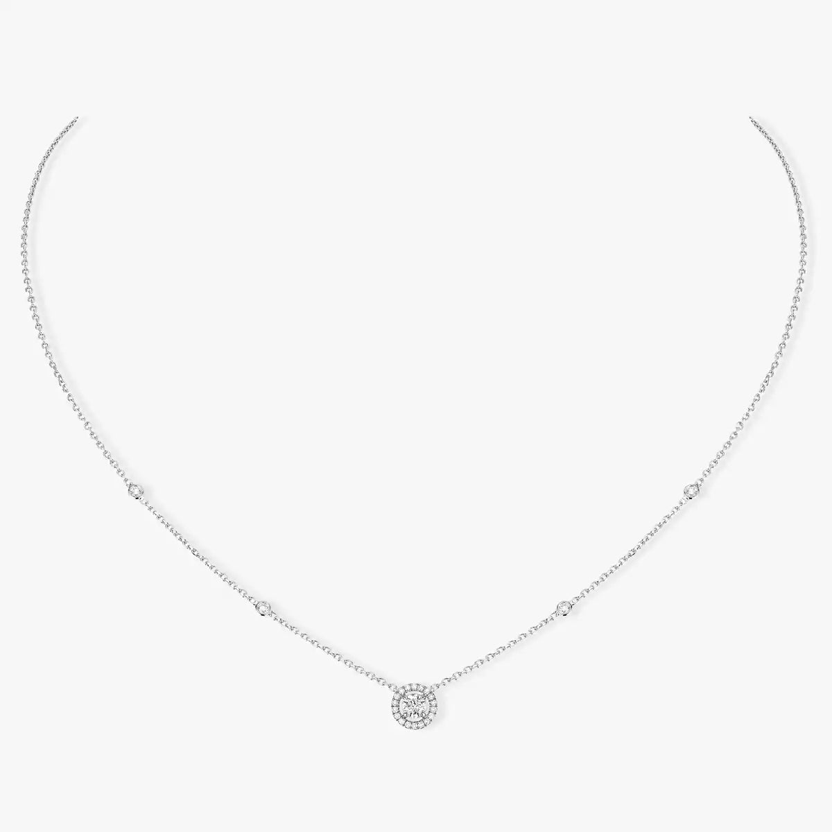 [Twinkle jewelrys]Diamond Necklace 0,20ct Brilliant Shape Joy