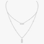 [Twinkle jewelrys]MOVE 2 ROW DIAMOND NECKLACE