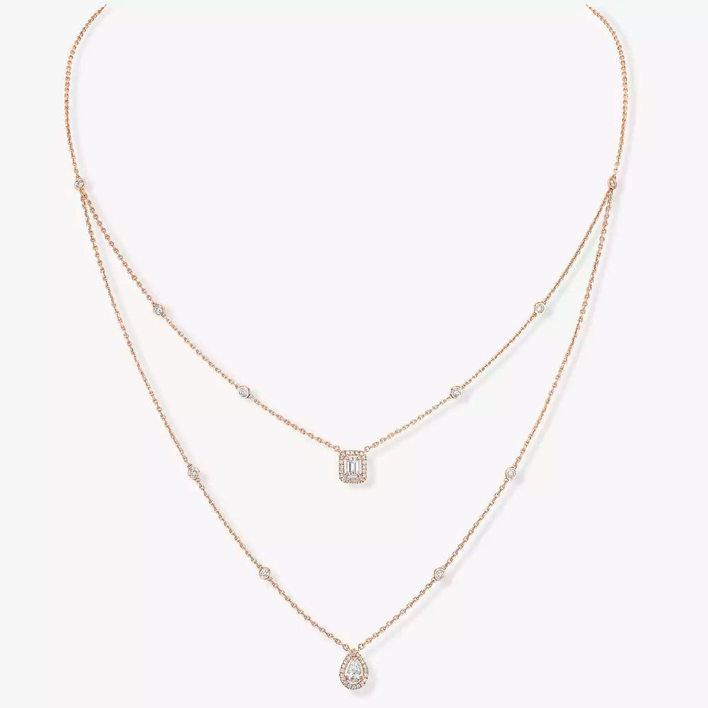 [Twinkle jewelrys]Diamond Necklace My Twin 2 Rows