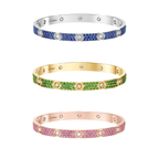 [Twinkle JURI]2026 PAVE GEMSTONE LOVE BRACELET 6.1MM 10 DIAMONDS