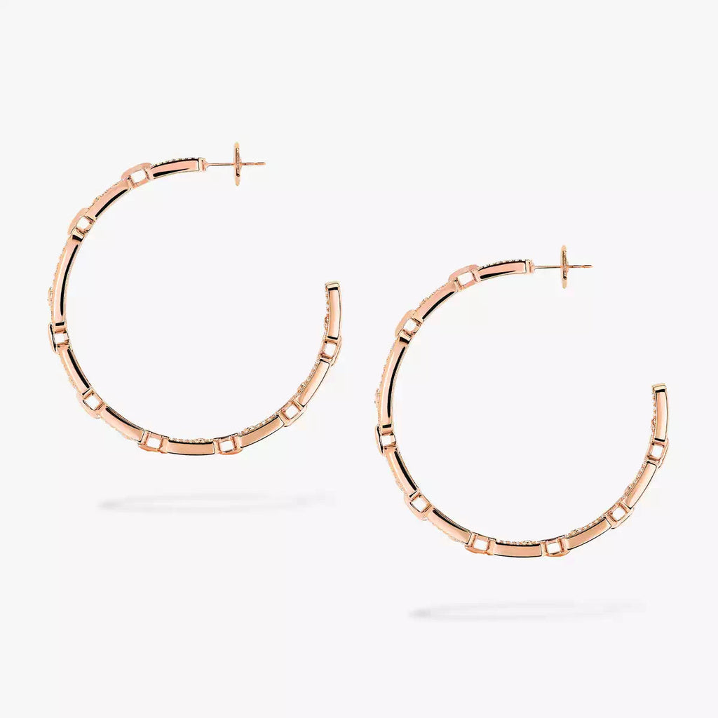 [[Twinkle jewelrys]Move Link Diamond Hoop Earrings