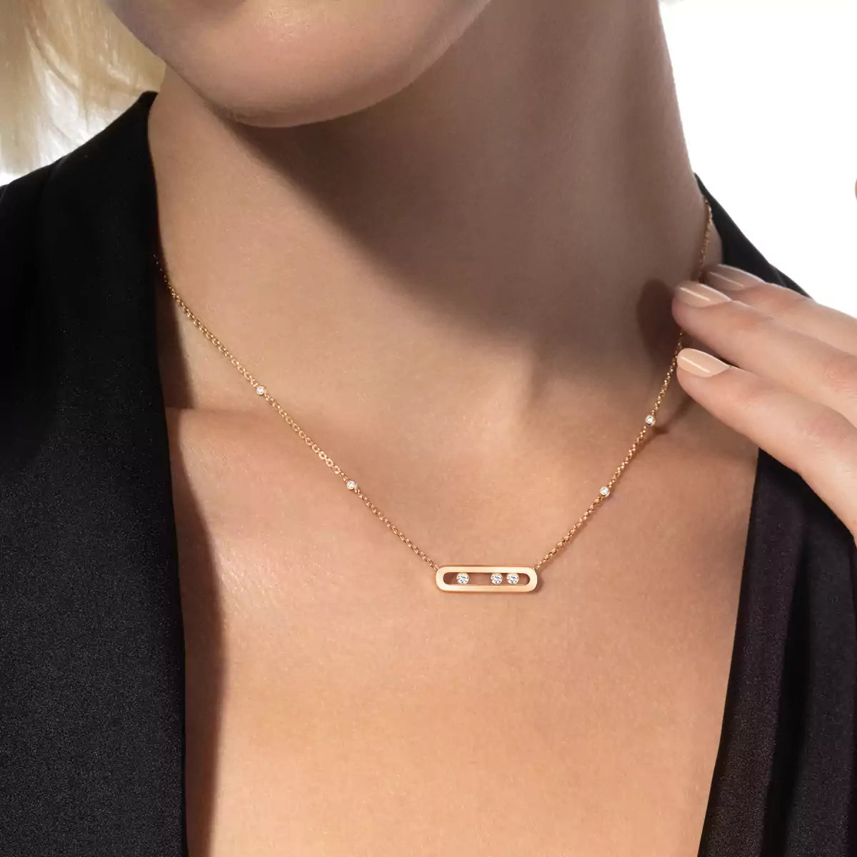 [Twinkle jewelrys] Baby Move Gold Diamond Necklace