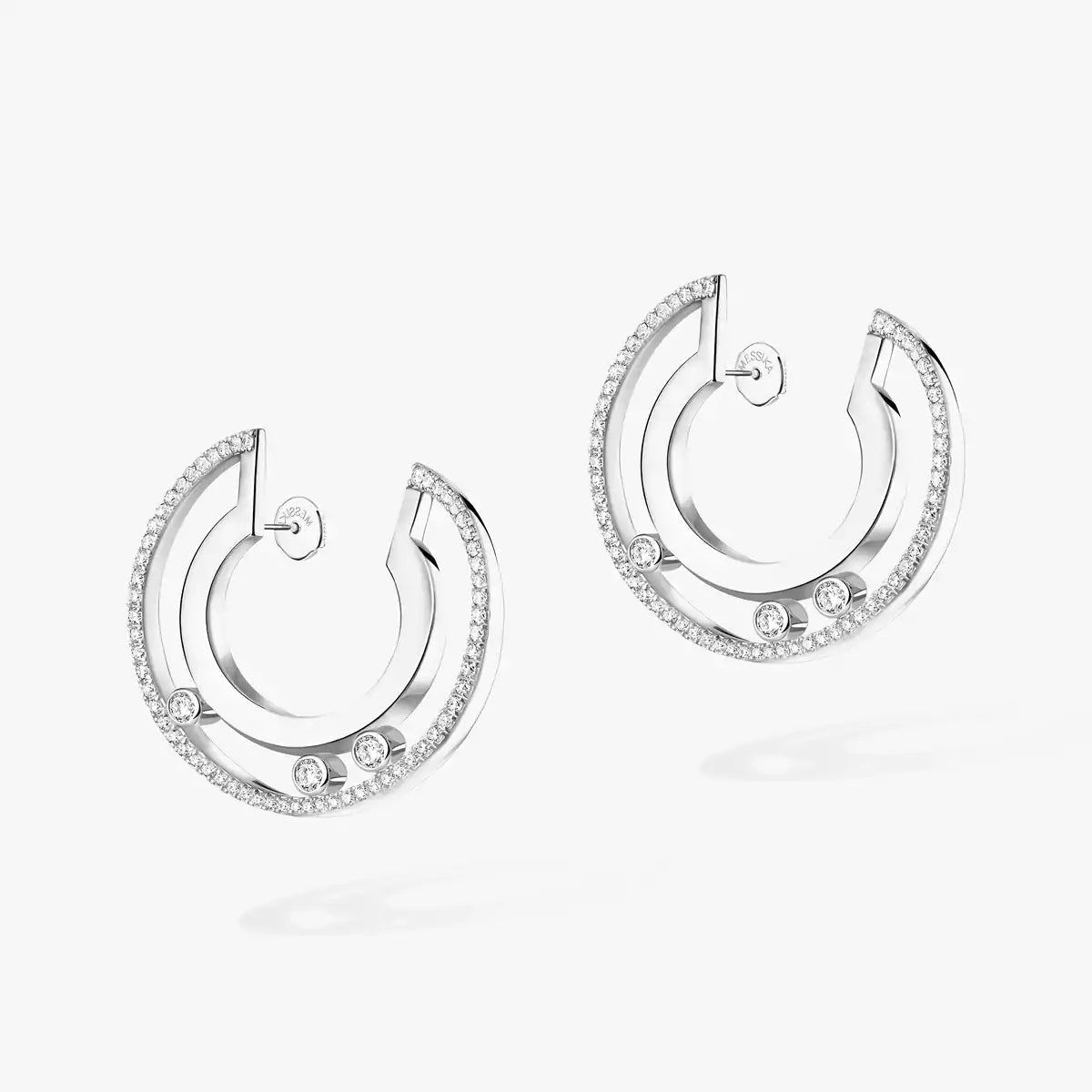 [Twinkle jewelrys]Move Romane Small Diamond Hoop Earrings