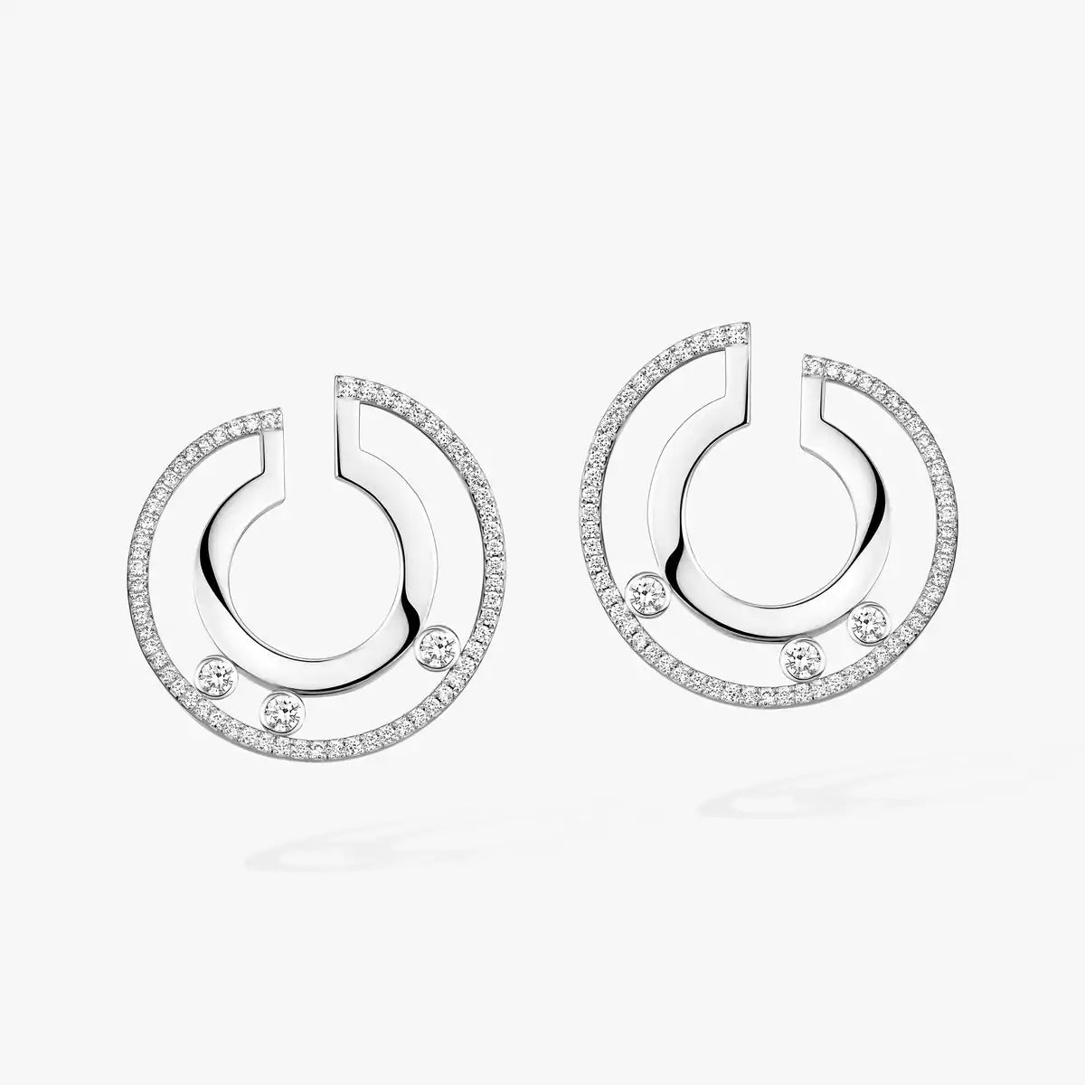 [Twinkle jewelrys]Move Romane Small Diamond Hoop Earrings