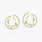 [Twinkle jewelrys]Move Romane Small Diamond Hoop Earrings