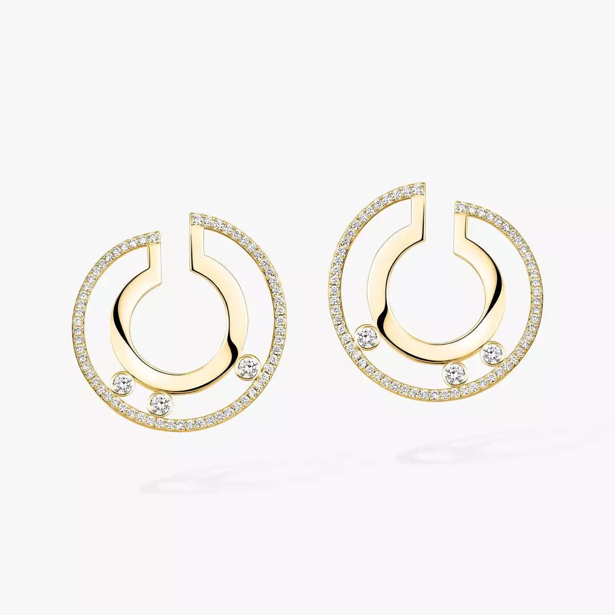 [Twinkle jewelrys]Move Romane Small Diamond Hoop Earrings