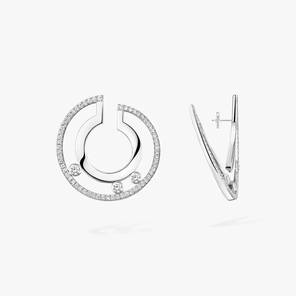 [Twinkle jewelrys]Move Romane Small Diamond Hoop Earrings