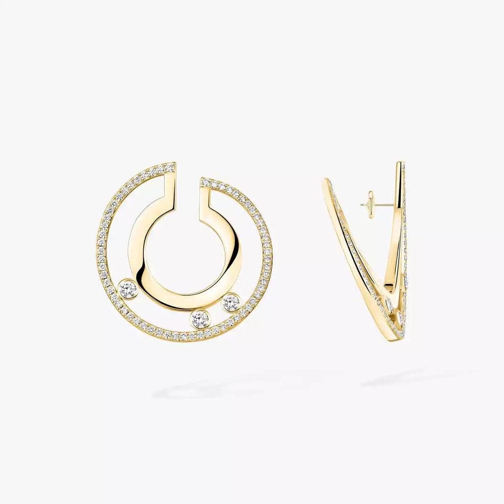 [Twinkle jewelrys]Move Romane Small Diamond Hoop Earrings