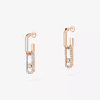 [Twinkle jewelrys]Move Link Diamond Earrings
