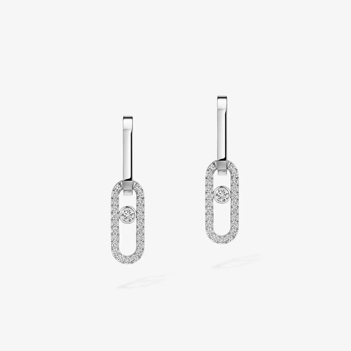 [Twinkle jewelrys]Move Link Diamond Earrings