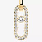 [Twinkle jewelrys]Move Link Diamond Earrings