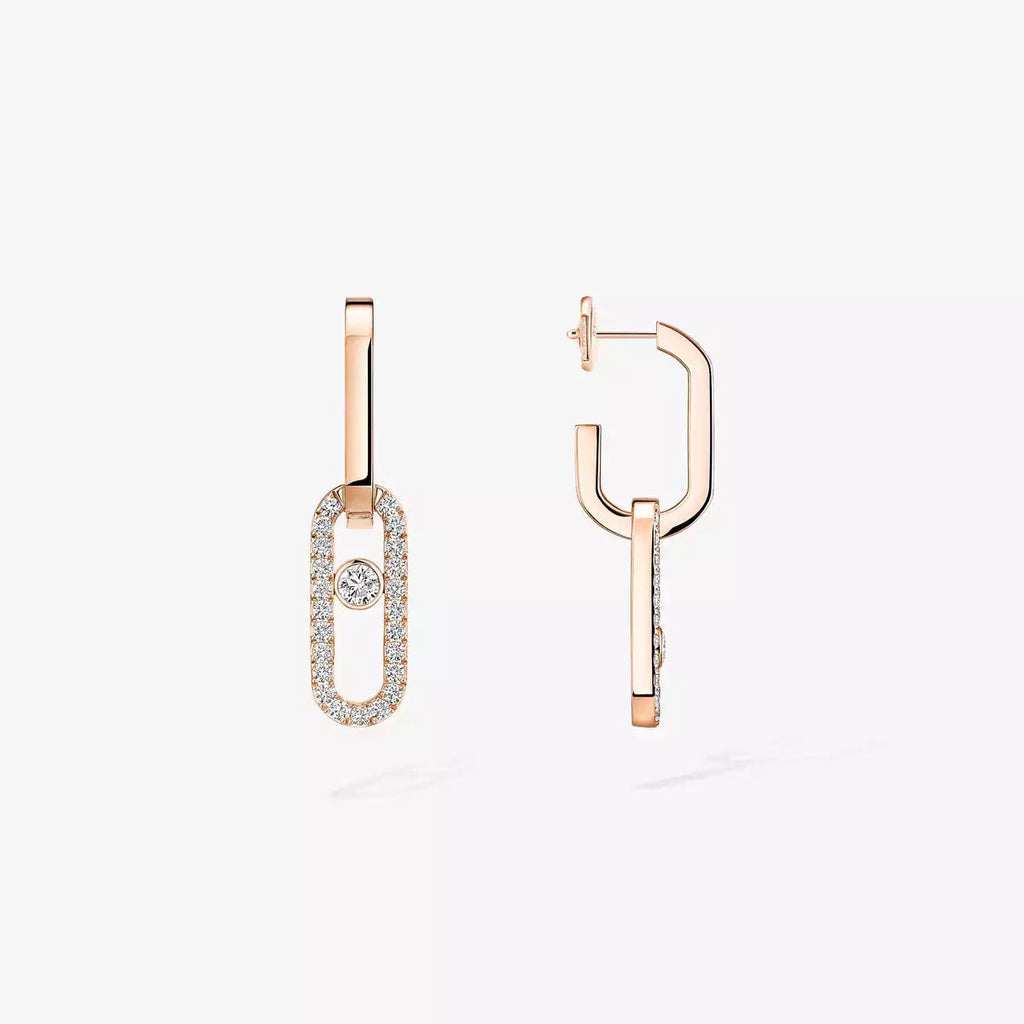 [Twinkle jewelrys]Move Link Diamond Earrings