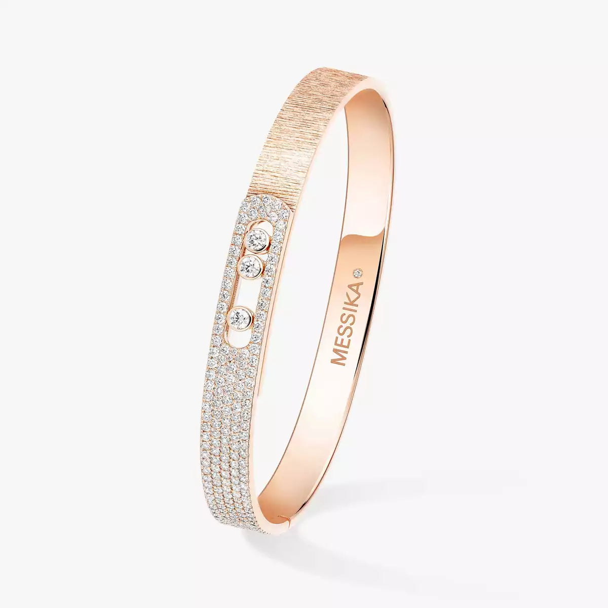 [Twinkle jewelrys]Move Noa Ciselé half pavé bangle