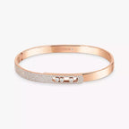 [Twinkle jewelrys]Move Noa Rose Gold Pavé Diamond Bangle Bracelet