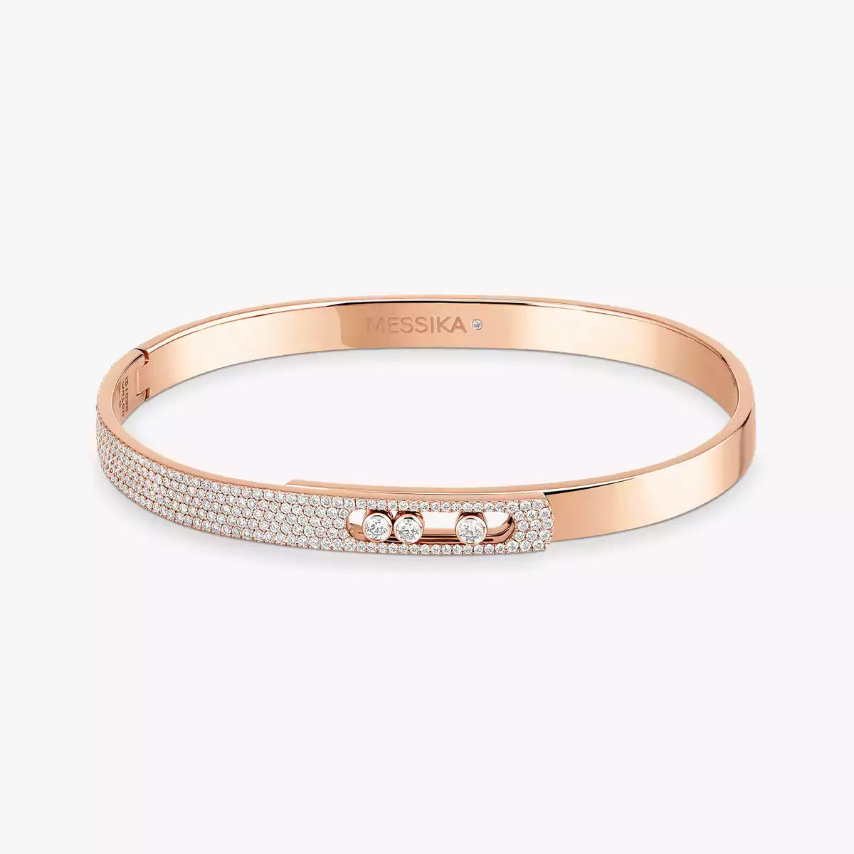 [Twinkle jewelrys]Move Noa Rose Gold Pavé Diamond Bangle Bracelet