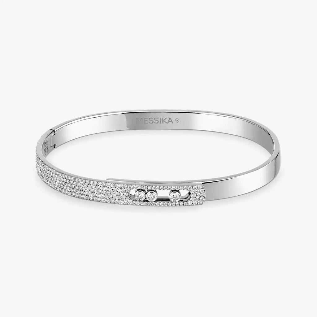 [Twinkle jewelrys]Move Noa Rose Gold Pavé Diamond Bangle Bracelet