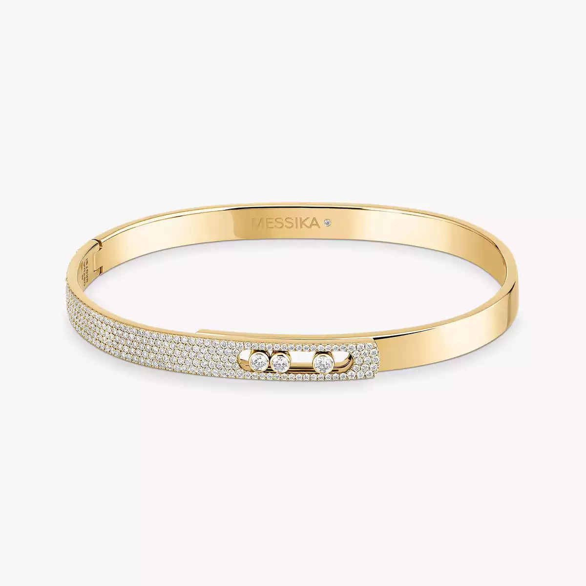 [Twinkle jewelrys]Move Noa Rose Gold Pavé Diamond Bangle Bracelet