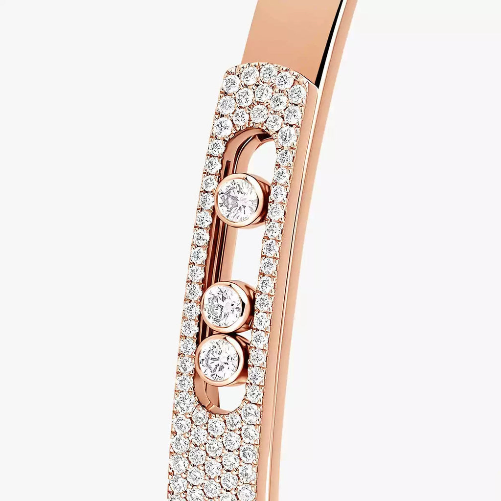 [Twinkle jewelrys]Move Noa Rose Gold Pavé Diamond Bangle Bracelet