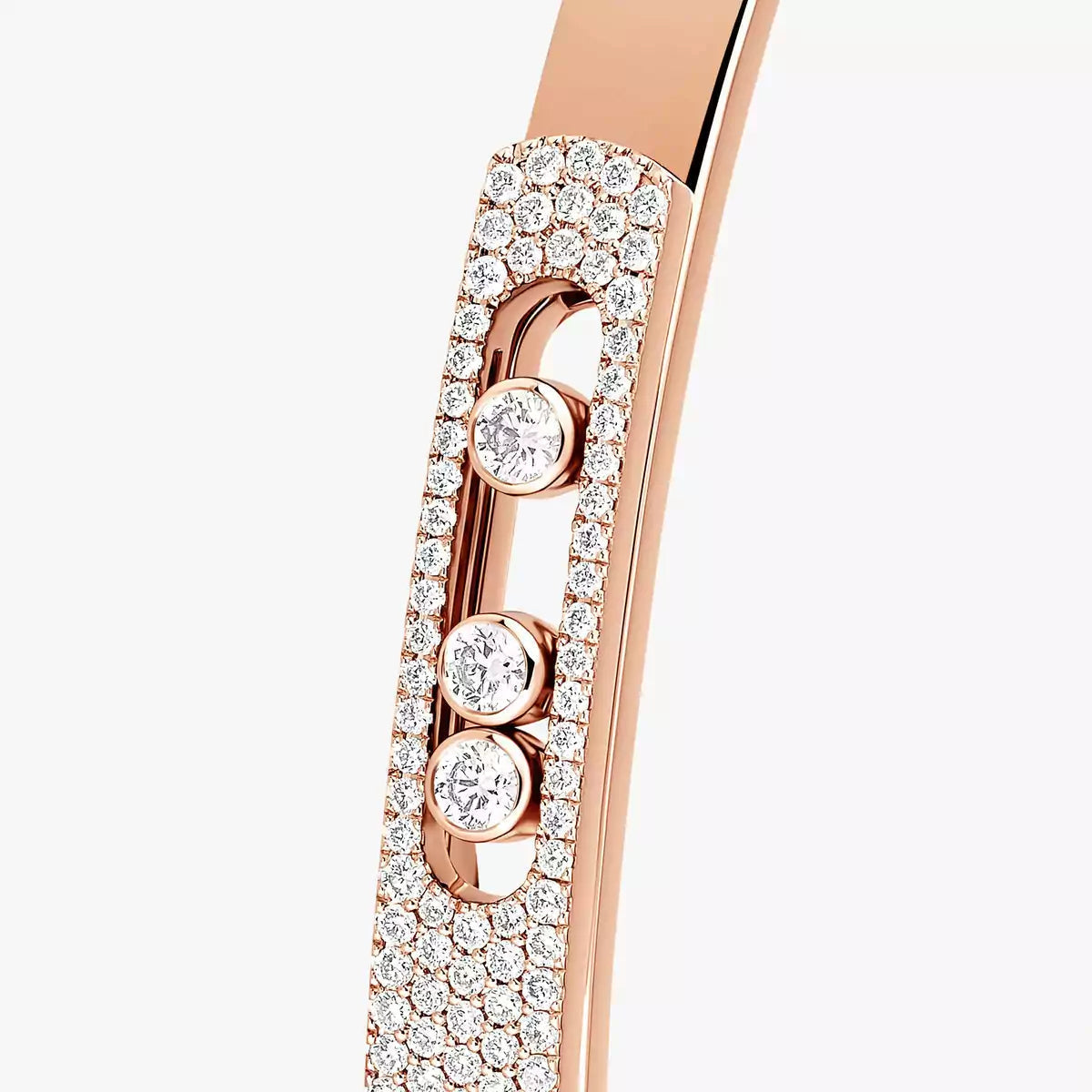 [Twinkle jewelrys]Move Noa Rose Gold Pavé Diamond Bangle Bracelet
