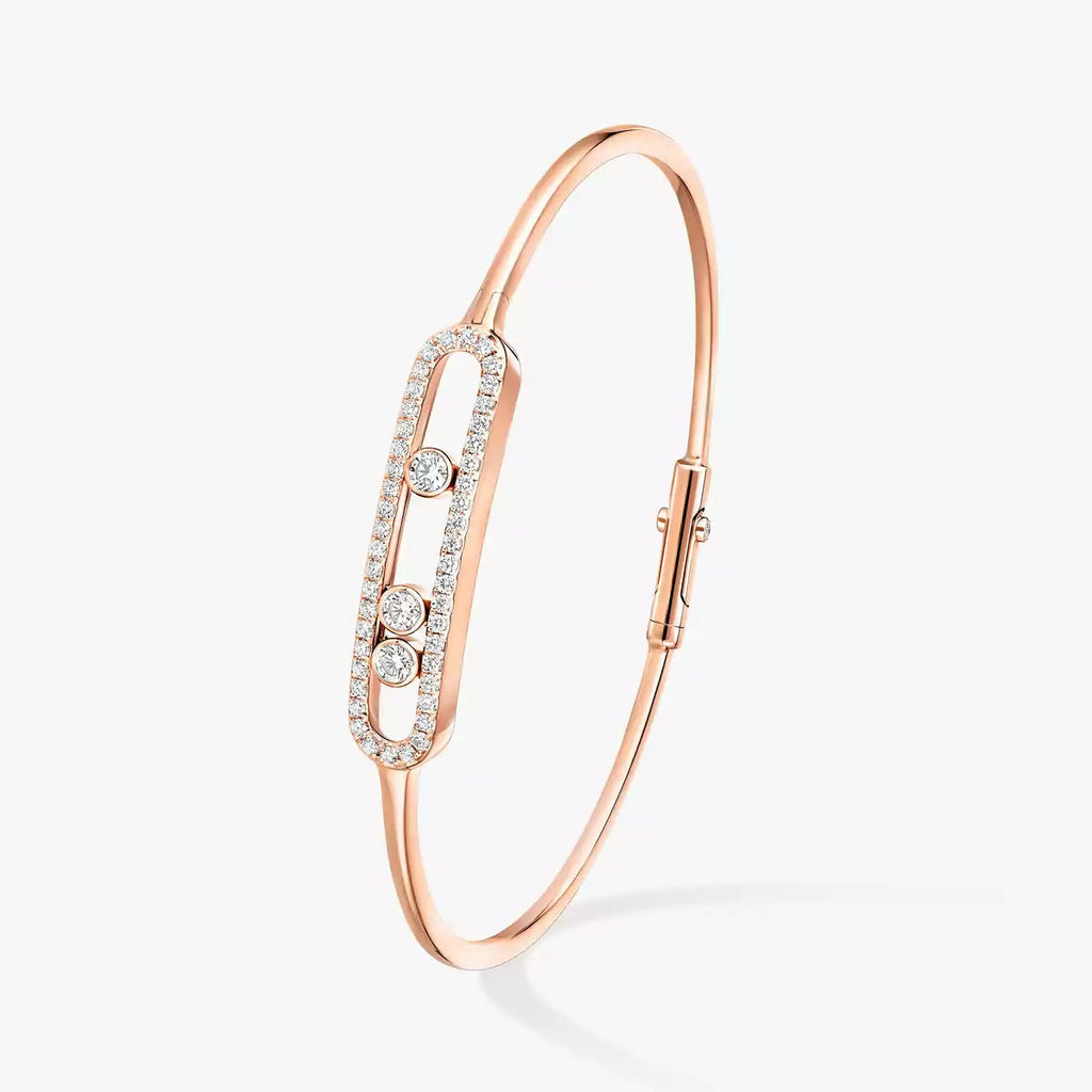 [Twinkle jewelrys]Move Pavé Diamond Bangle Bracelet M
