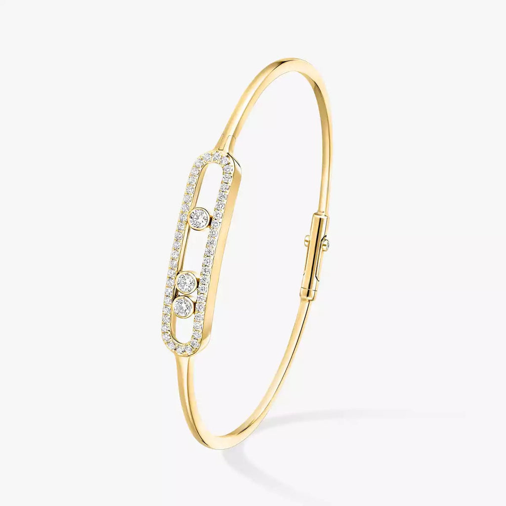 [Twinkle jewelrys]Move Pavé Diamond Bangle Bracelet M