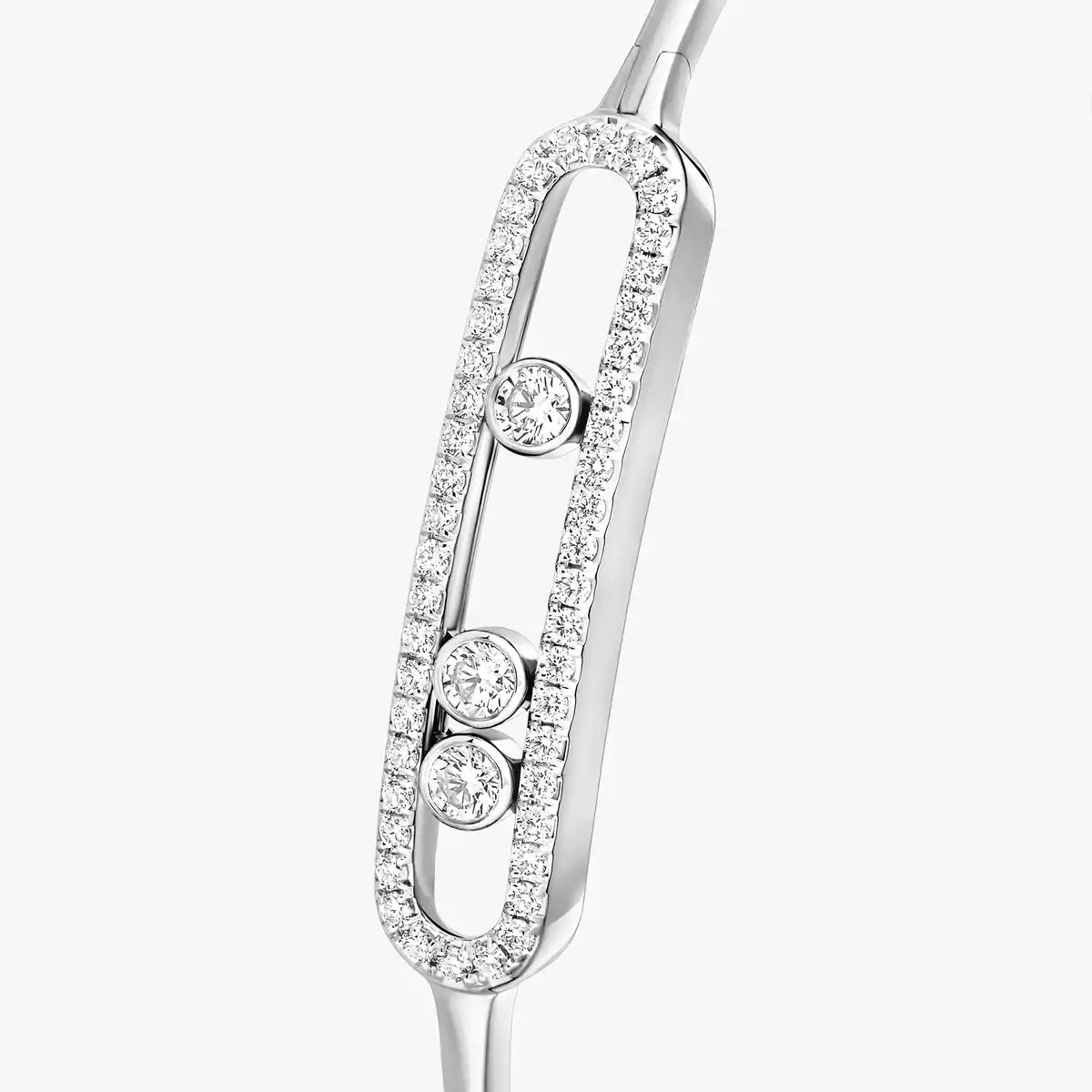 [Twinkle jewelrys]Move Pavé Diamond Bangle Bracelet M