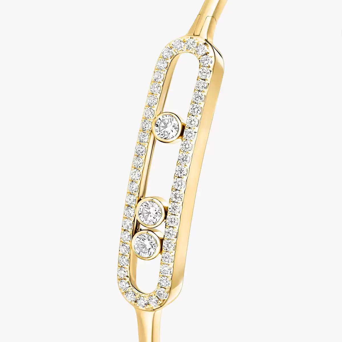 [Twinkle jewelrys]Move Pavé Diamond Bangle Bracelet M
