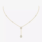 [Twinkle jewelrys]Gold Diamond Tie Necklace