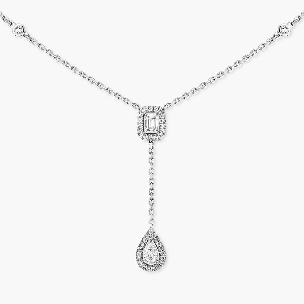 [Twinkle jewelrys]Gold Diamond Tie Necklace