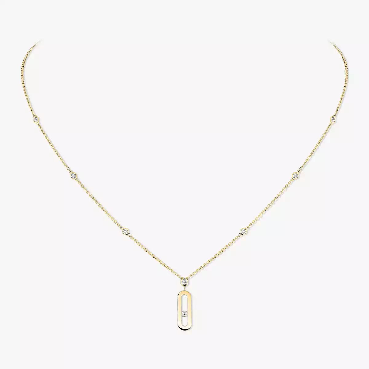[Twinkle jewelrys] Move Uno Gold Diamond Long Necklace