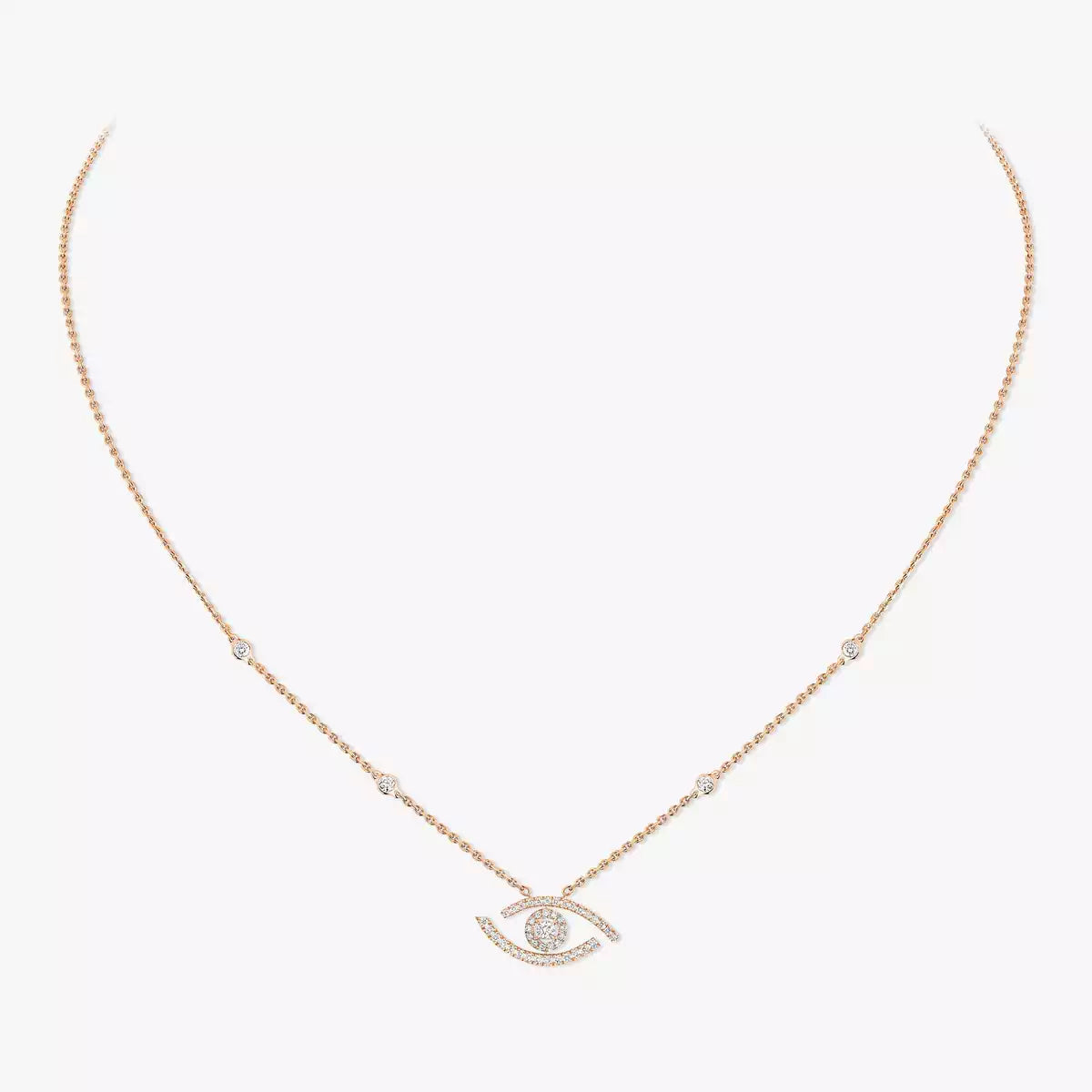 [Twinkle jewelrys]Pave_ Diamond Necklace Lucky Eye