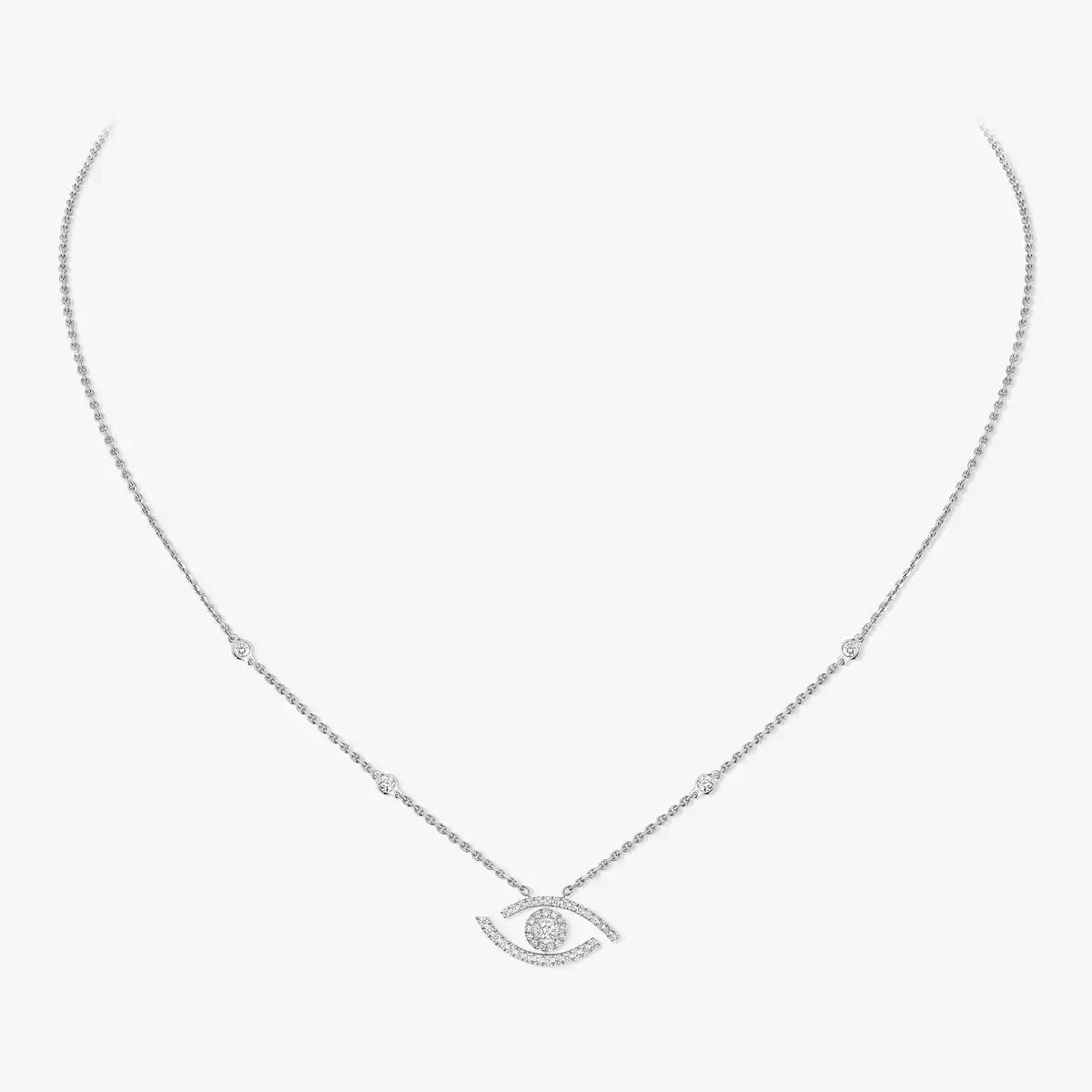 [Twinkle jewelrys]Pave_ Diamond Necklace Lucky Eye