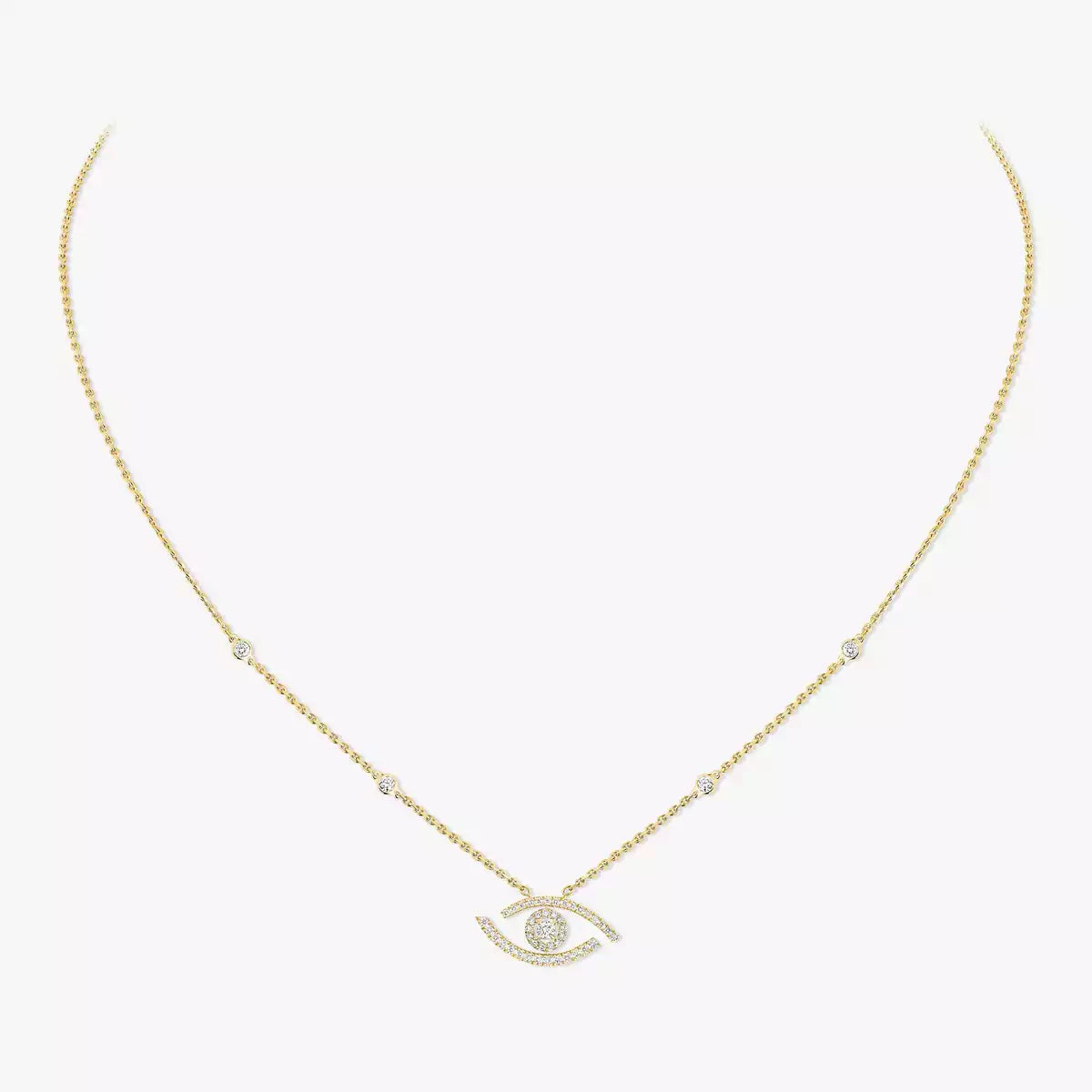 [Twinkle jewelrys]Pave_ Diamond Necklace Lucky Eye